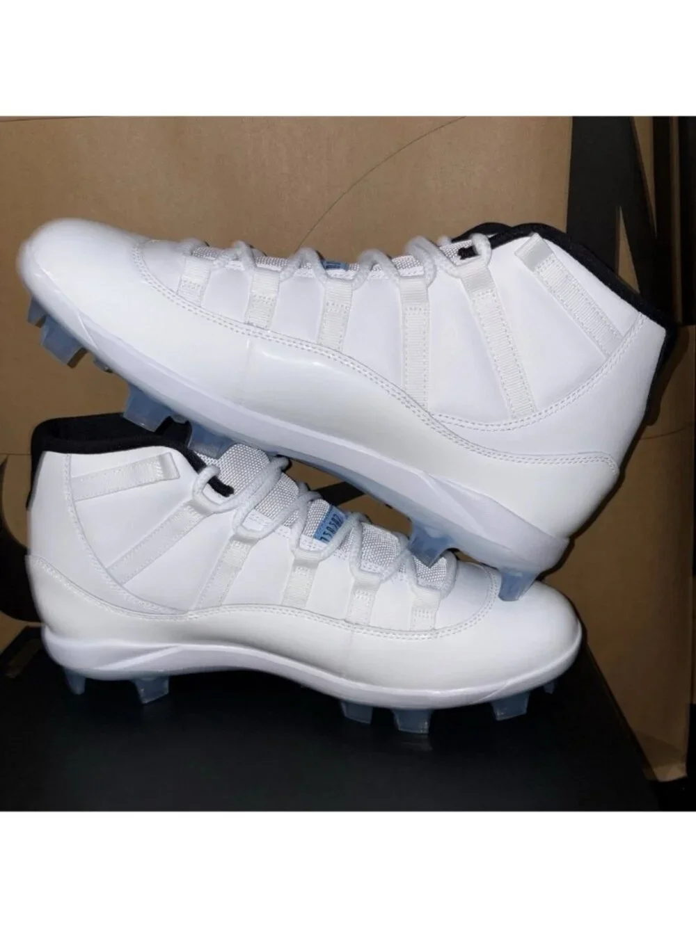 Jordan 11 Retro MCS Baseball Football Cleats Legend Blue HM7326-104 Sz 10.5